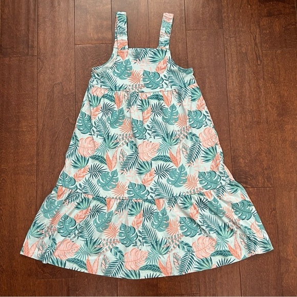 Mango Tropical Print Kids Dress, Perfect For a Summer Vacation, Size 9/10y - Picture 3 of 11